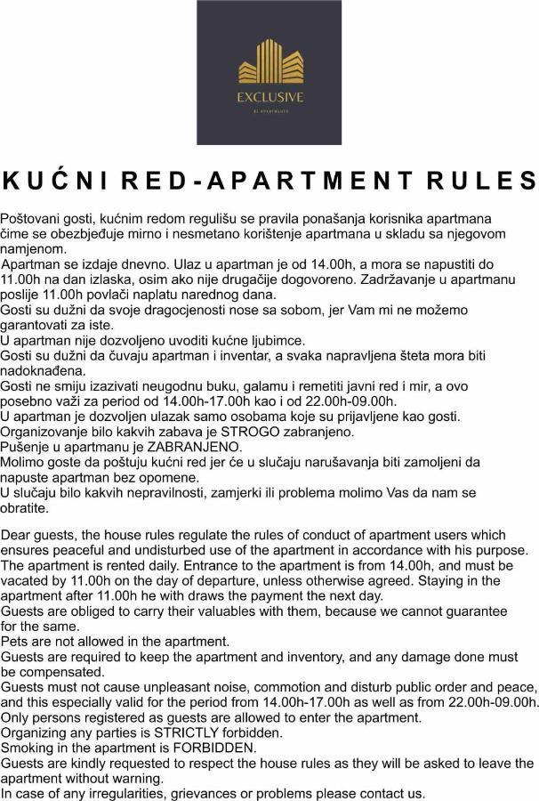Exclusive Bl Apartments Banyaluka Dış mekan fotoğraf